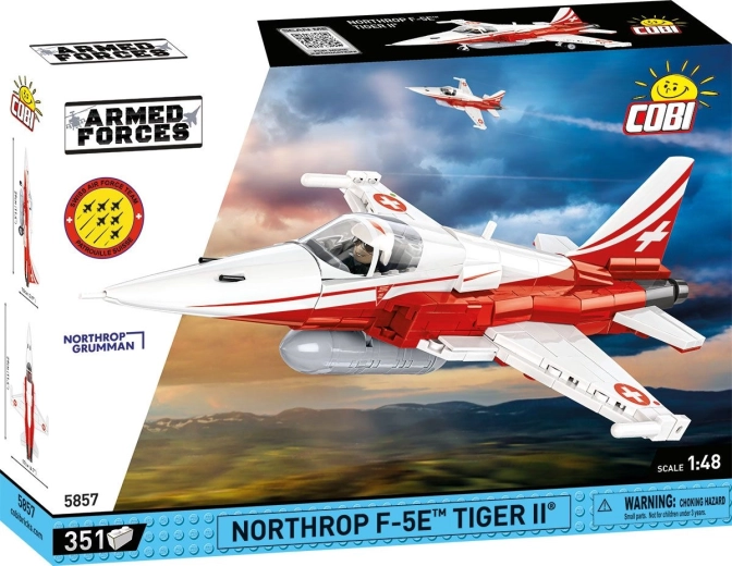 Cobi Armed Forces Northrop F-5E Tiger II Patrouille Suisse 1:48 (351 pièces)