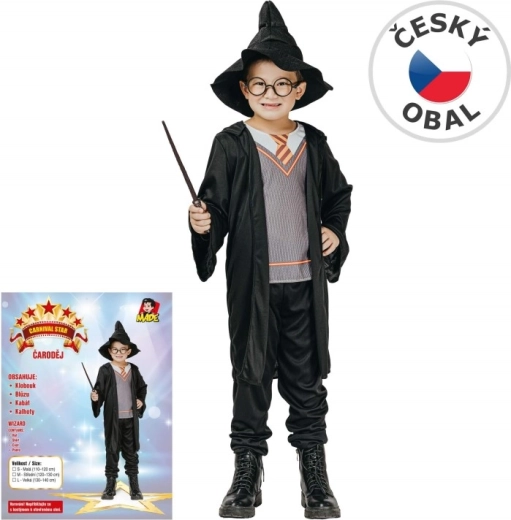 Déguisement de carnaval enfant magicien 120–130 cm