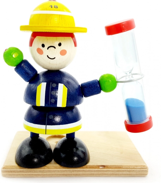 Sablier avec figurine de pompier pour enfants