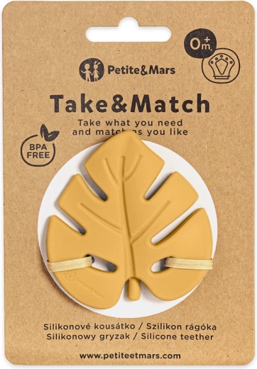 Petite&Mars anneau de dentition en silicone Take&Match ocre intense