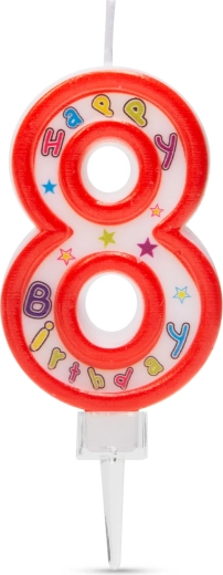 Bougie de gâteau chiffre 8