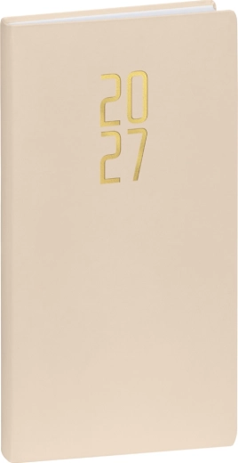 Agenda de poche Notique Ponza 2027 beige 9 × 15,5 cm