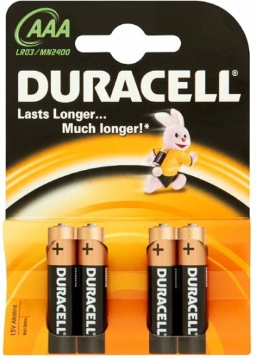 Piles micro AAA DURACELL Basic, 4 pcs