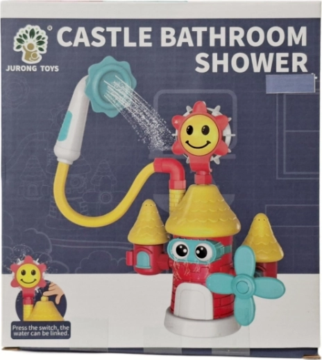 Jouet de bain pour tout-petits avec pommeau de douche – château