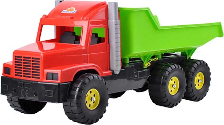 Camion-benne Tatra en plastique 77 cm rouge-vert - 1 pièce