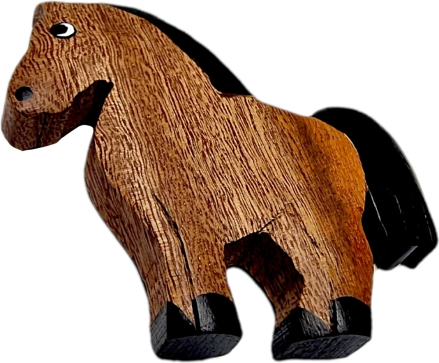 Magnet en bois cheval – décoration artisanale en bois naturel