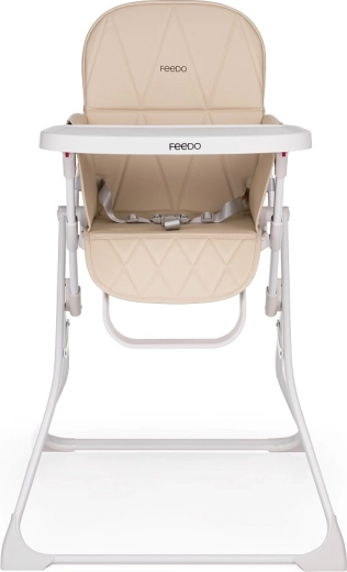 Chaise haute Feedo Bite beige pastel