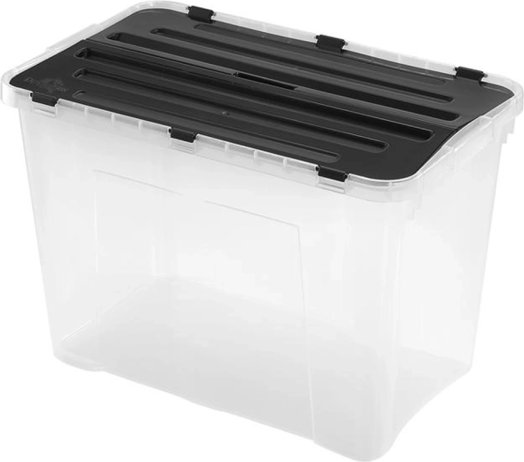 Boîte de rangement en plastique avec couvercle HEIDRUN Classic 60 l