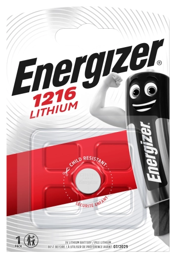 Pile bouton au lithium CR1216 ENERGIZER 3 V