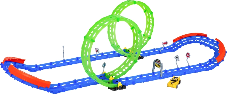 Double loopings à 360° lumineux dans le noir