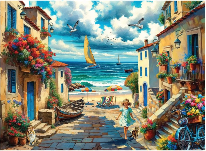 Puzzle Beau Village 1000 pièces