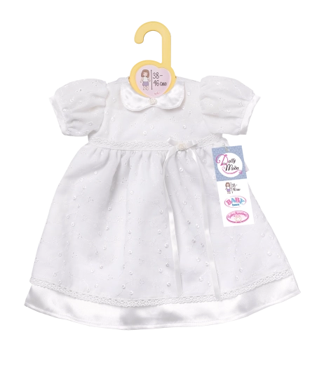 Robe blanche pour poupées 39–46 cm DOLLY MODA