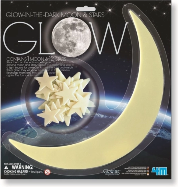 Étoiles et lune lumineuses