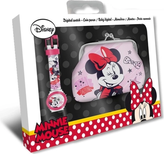 Coffret cadeau Minnie Mouse : montre et portefeuille en boîte - 1 pièce