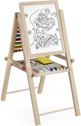 Double surface de dessin : craie et feutre magnétique