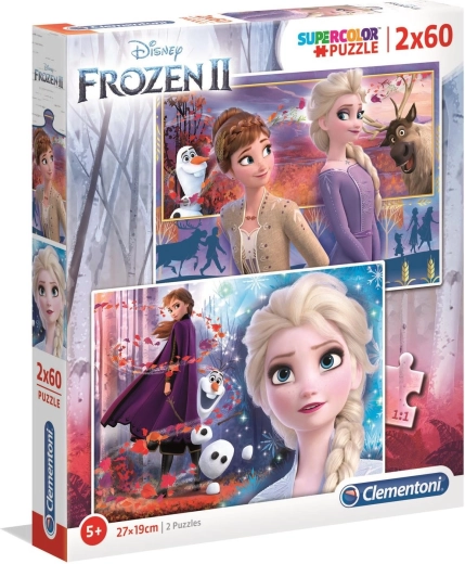 Puzzle 2x60 pièces La Reine des neiges 2 Super Couleurs