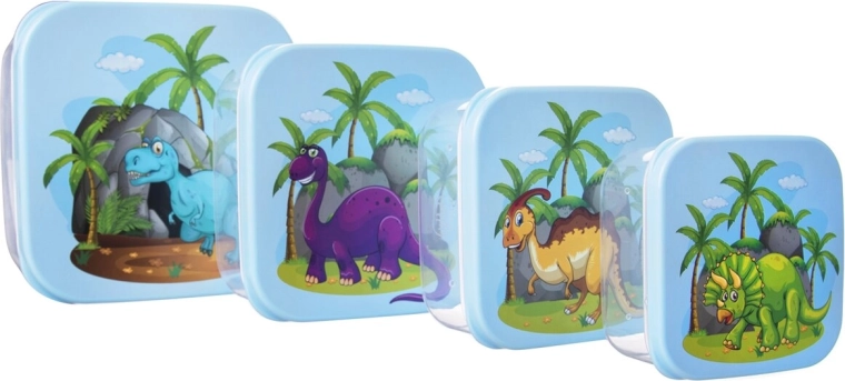 Boîtes à goûter pour enfants динosaure, 4 pcs
