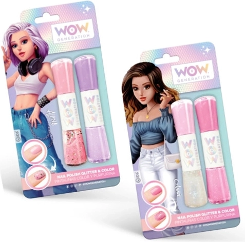 Vernis à ongles double WOW Generation – couleur et paillettes