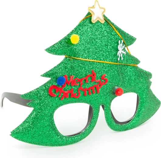 Lunettes de fête avec sapin de Noël
