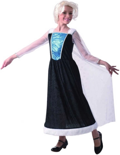 Costume de carnaval princesse – robe avec cape, taille M (120–130 cm)