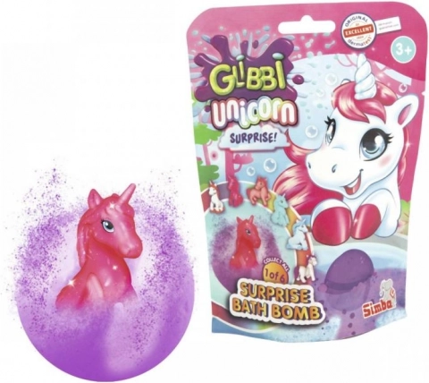 Glibbi bombe de bain pétillante licorne avec surprise