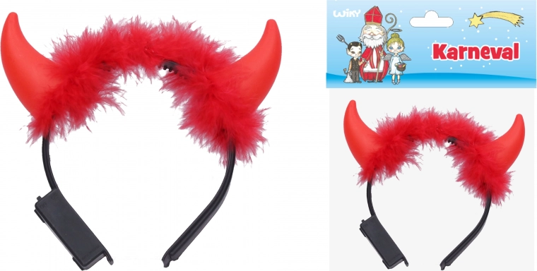 Cornes de diable lumineuses avec décoration