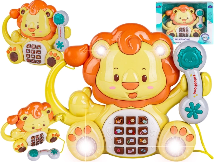 Jouet musical éducatif lion avec téléphone