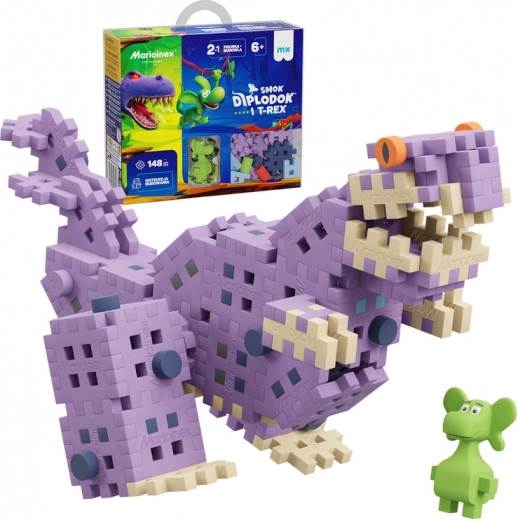 Mini Waffle - Diplodocus et T-Rex 148 pièces