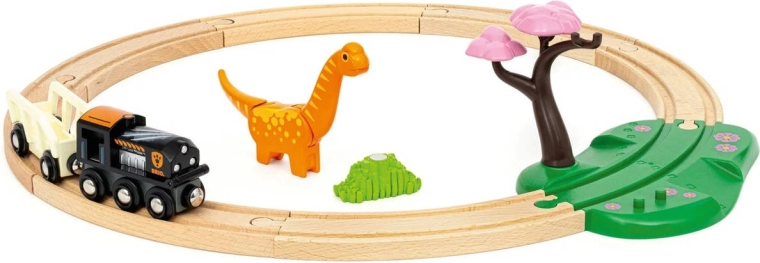 Circuit de train circulaire en bois