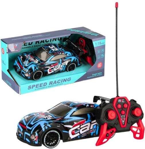 Voiture de course télécommandée 1:18 avec effets lumineux