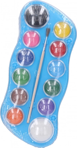 Aquarelles - set de 12 couleurs + pinceau