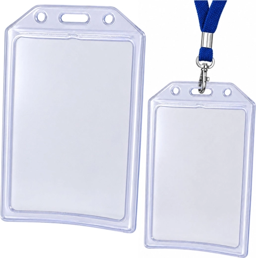 Étui transparent pour carte d’identification, vertical 10,5 × 6 cm - 1 pièce