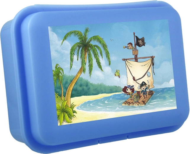Boîte à goûter pour enfants avec fermeture à clic 18 × 13 × 7 cm – assortiment de couleurs et de motifs
