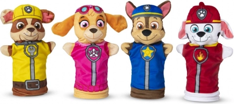 Set de marionnettes PAT' PATROUILLE – 4 personnages en peluche pour théâtre et narration