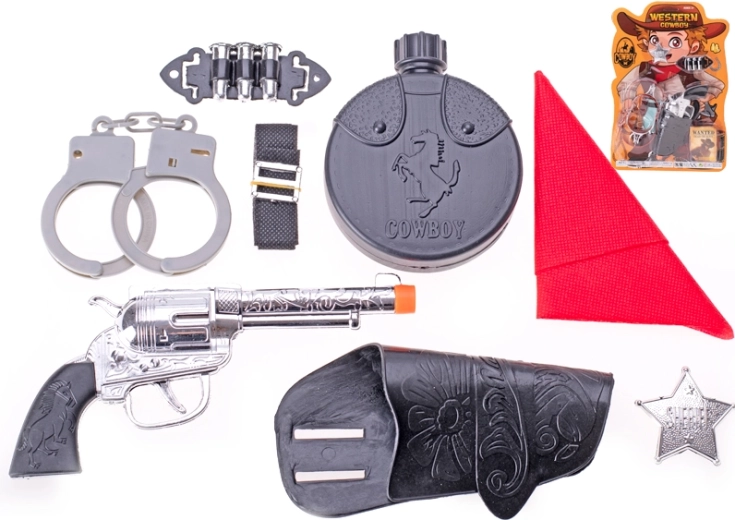 Set western – revolver 17 cm avec accessoires pour petits cow-boys