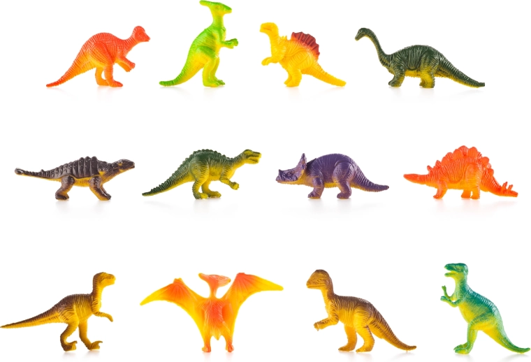 18 dinosaures colorés pour un jeu créatif