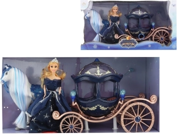 Cheval avec carrosse à piles pour enfants 3+