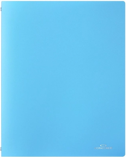 Classeur CONCORDE A4, bleu pastel, 4 anneaux