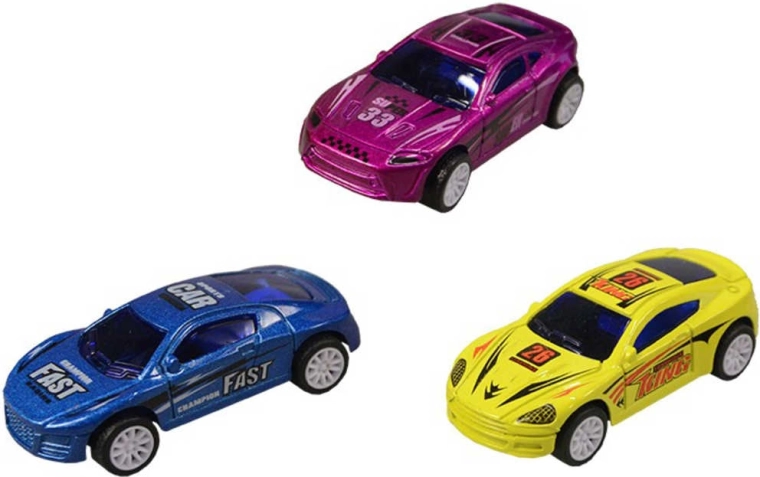Petite voiture de sport en métal à rétrofriction 7 cm - 1 pièce