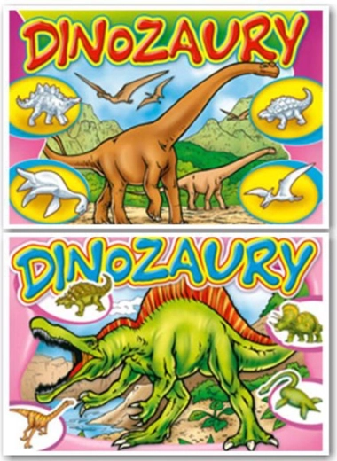 Coloriages dinosaures avec autocollants