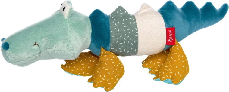 Sigikid premier crocodile en peluche patchwork 43 cm