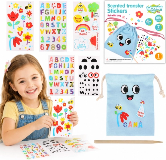Woopie Art&Fun kit créatif pour décorer une pochette avec des autocollants