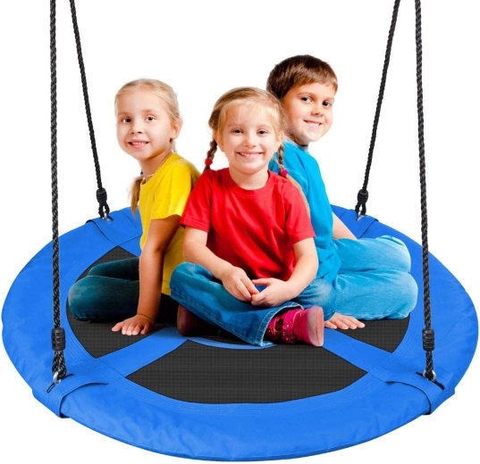 Balançoire de jardin Nid de cigogne XL 100 cm bleue - 1 pièce