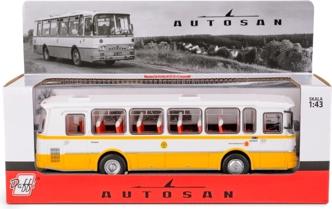 Modèle réduit d’autobus Autosan H9-20 PKS en version jaune et blanche
