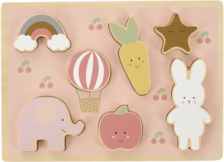Puzzle d’encastrement en bois Jabadabado – Lapin et ses amis
