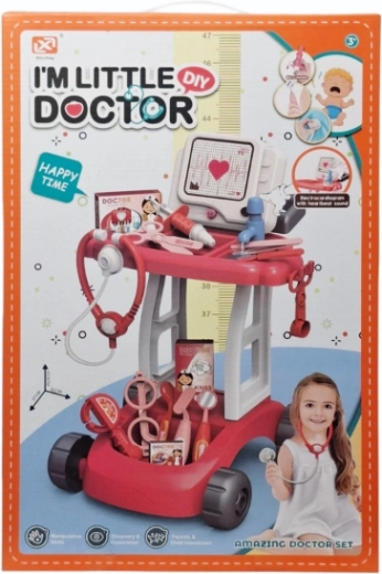 Chariot médical pour enfants avec accessoires, lumière et son
