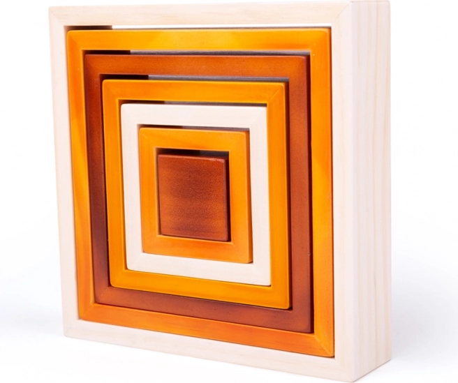 Carrés en bois empilables Bigjigs Toys pour enfants