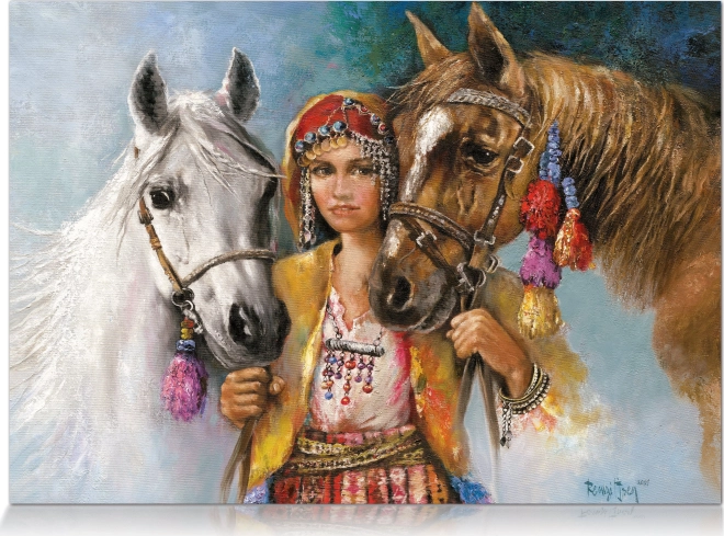 Puzzle Jeune fille de la campagne 1000 pièces