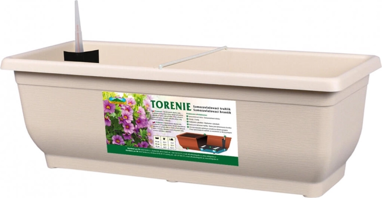 Jardinière auto-irrigante Torenie Modern 50 cm brun clair