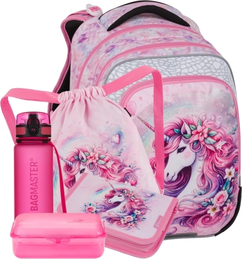 Bagmaster BETA grand set scolaire pour élèves de CP avec licorne